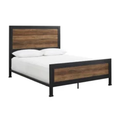 Queen Industrial Wood And Metal Bed - Saracina Home -Saracina Home Sales Store GUEST 01f5a655 b757 41d6 a50b eea74a082030