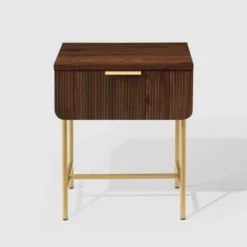 Modern Reeded 1 Drawer Side Table - Saracina Home -Saracina Home Sales Store GUEST 0450f360 3922 4f26 be06 6b3174d6d3e0