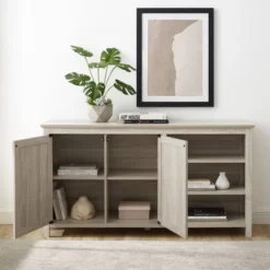 58" Diagonal Grooved Door Sideboard With Open Storage - Saracina Home 9 58" Diagonal Grooved Door Sideboard With Open Storage - Saracina Home -Saracina Home Sales Store GUEST 04550eef a4a8 452e a5ce 387af7746eaf