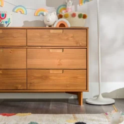 Mid-Century Modern Groove Wood 6 Drawer Dresser - Saracina Home -Saracina Home Sales Store GUEST 04d23956 eefc 461e adbc 47cd243dd32b