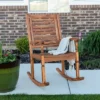 Bamberg Transitional Acacia Wood Outdoor Rocking Chair - Saracina Home