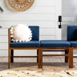 3pc Modular Acacia Wood Patio Chat Set With Cushions - Saracina Home -Saracina Home Sales Store GUEST 08ef0f7d 7bb9 4ea9 a1ae 96628aa98d4f