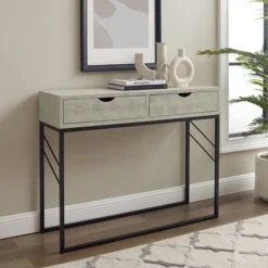 Faux Shagreen Modern 2 Drawer Entry Table - Saracina Home 15 Faux Shagreen Modern 2 Drawer Entry Table - Saracina Home -Saracina Home Sales Store GUEST 0aacc9bc 8b6e 4a3e 92e0 998053d1b531