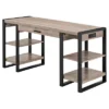 60" Industrial Transitional Tech Desk With USB - Saracina Home