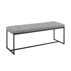 48" Upholstered Bench With Metal Base - Saracina Home -Saracina Home Sales Store GUEST 0ecb7066 929d 49ba a656 0e82214b60dd