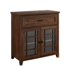Transitional 2 Door Window Pane Accent Cabinet Dark Walnut - Saracina Home -Saracina Home Sales Store GUEST 11b52eed 205e 443e 87ff b964fdb31758