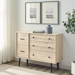 Ivora Lifted Mid-Century Modern Asymmetrical 5 Drawer Dresser - Saracina Home -Saracina Home Sales Store GUEST 154cda8c 847f 4e08 ac83 0e9e73f1fe39