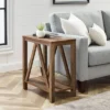 Taylen A Frame Farmhouse Open Storage Side Table - Saracina Home