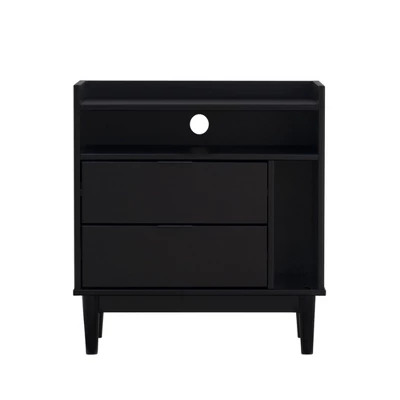 Mid-Century Modern Solid Wood 2 Drawer Nightstand - Saracina Home 8 Mid-Century Modern Solid Wood 2 Drawer Nightstand - Saracina Home - Image 8