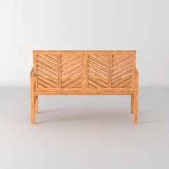 Slatted Chevron Acacia Wood Patio Loveseat – Saracina Home -Saracina Home Sales Store GUEST 1d339d35 688f 4639 9f62 b78ea6757dcf