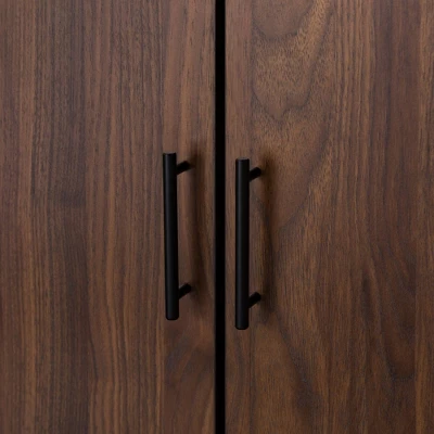 Contemporary Corner TV Stand For TVs Up To 55" Dark Walnut - Saracina Home 9 Contemporary Corner TV Stand For TVs Up To 55" Dark Walnut - Saracina Home - Image 9