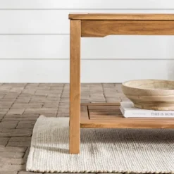 Ravenscroft Modern Boho Acacia Wood Slatted Outdoor Coffee Table With Lower Shelf - Saracina Home 19 Ravenscroft Modern Boho Acacia Wood Slatted Outdoor Coffee Table With Lower Shelf - Saracina Home -Saracina Home Sales Store GUEST 20e8c058 29f7 4dae 9c40 ba829a75f9e4