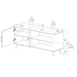 Single Door Mid-Century Modern TV Stand For TVs Up To 58" Dark Walnut - Saracina Home -Saracina Home Sales Store GUEST 23700859 bfa0 457d b9eb 9dd68744bb3b