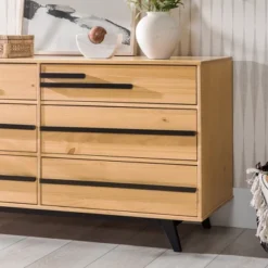 Modern 6 Drawer Double Dresser With Long Handles - Saracina Home -Saracina Home Sales Store GUEST 2398d437 3c82 46a2 a321 290def367454