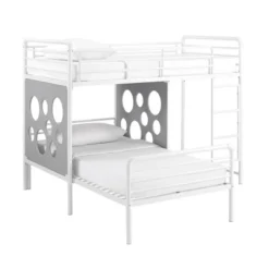 Twin Modern Cut-Out L-Shaped Metal Bunk Bed - Saracina Home -Saracina Home Sales Store GUEST 29da9719 a212 4480 8ec6 616d91a4d93b