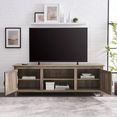 Modern Transitional Wood TV Stand For TVs Up To 80" - Saracina Home 6 Modern Transitional Wood TV Stand For TVs Up To 80" - Saracina Home - Image 6