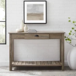 June Rustic Farmhouse Entry Table With Lower Shelf Gray Wash - Saracina Home 8 June Rustic Farmhouse Entry Table With Lower Shelf Gray Wash - Saracina Home -Saracina Home Sales Store GUEST 2d962bd5 df42 4083 8914 633d4481e956