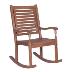 Bamberg Transitional Acacia Wood Outdoor Rocking Chair - Saracina Home -Saracina Home Sales Store GUEST 2e795786 b46d 44dc 95a6 20e883d6c601