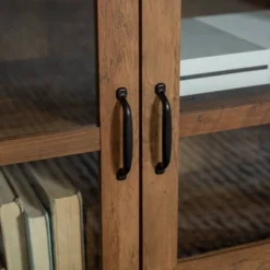 Sophie Rustic Farmhouse X Frame Glass Doors TV Stand For TVs Up To 80" Rustic Oak - Saracina Home 21 Sophie Rustic Farmhouse X Frame Glass Doors TV Stand For TVs Up To 80" Rustic Oak - Saracina Home -Saracina Home Sales Store GUEST 2ef0568d 6fd0 4ebb b1a4 c946a519e5b9