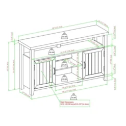 Modern Farmhouse Highboy Double Grooved Door TV Stand For TVs Up To 65" - Saracina Home -Saracina Home Sales Store GUEST 2f57f1dc 192a 4d63 b842 b79bd1135de4