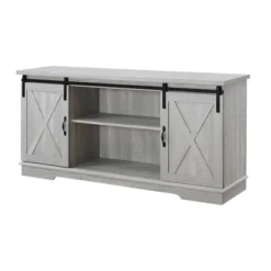 Modern Transitional Sliding Barndoor TV Stand For TVs Up To 65"- Saracina Home -Saracina Home Sales Store GUEST 31a34286 e5bc 4cdb 95bc c04f39622d58