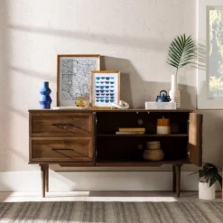 58" Modern Boho Solid Pine Wood Closed Storage Sideboard Brown - Saracina Home 36 58" Modern Boho Solid Pine Wood Closed Storage Sideboard Brown - Saracina Home -Saracina Home Sales Store GUEST 32c51967 13ed 41af 8c11 439b8c111d14
