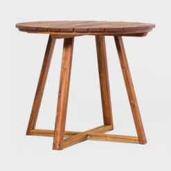 Saracina Home 36" Modern Acacia Slatted Round Outdoor Dining Table -Saracina Home Sales Store GUEST 336e6b3c 559d 41f8 bd29 21ecadc36cdd