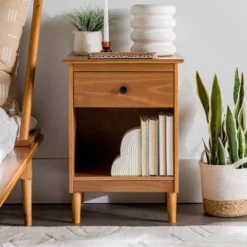 Stiva Classic Mid-Century Modern 1 Drawer Nightstand - Saracina Home -Saracina Home Sales Store GUEST 33c12aa3 b173 42fe b6c7 72dbb0a37814