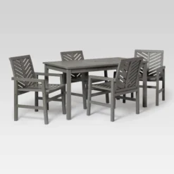 5pc Slatted Chevron Acacia Wood Patio Dining Set - Saracina Home 31 5pc Slatted Chevron Acacia Wood Patio Dining Set - Saracina Home -Saracina Home Sales Store GUEST 3532f1a3 85f3 42b2 b36d 7fefcb3640cd