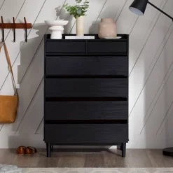 Mid-Century Modern Solid Wood 6 Drawer Vertical Dresser - Saracina Home -Saracina Home Sales Store GUEST 364a7e44 403a 4a9d a40c 5d3b328ffdcf