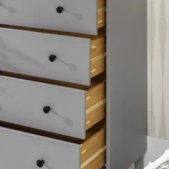 Stiva Classic Mid-Century Modern Vertical 4 Drawer Dresser Gray - Saracina Home -Saracina Home Sales Store GUEST 3846d529 c24e 4739 a13a 22e114312cd6