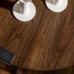 Set Of 2 Wrightson Urban Industrial Wrap Leg Round Side Tables Dark Walnut - Saracina Home -Saracina Home Sales Store GUEST 38617539 64f1 461b a3fd 887f63054033