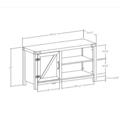 Clarabelle Rustic Industrial Barn Door TV Stand For TVs Up To 50" - Saracina Home -Saracina Home Sales Store GUEST 3893808d 3686 4632 b50d 6af777bd48d5