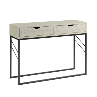 Faux Shagreen Modern 2 Drawer Entry Table - Saracina Home 2 Faux Shagreen Modern 2 Drawer Entry Table - Saracina Home - Image 2