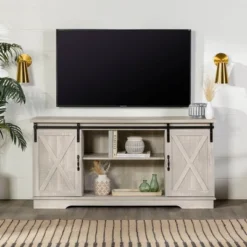 Modern Transitional Sliding Barndoor TV Stand For TVs Up To 65"- Saracina Home -Saracina Home Sales Store GUEST 3a33cfae 753c 49d5 b93b f8ed8ea1c772