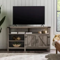 2 Door Farmhouse Highboy TV Stand For TVs Up To 65" Gray Wash - Saracina Home -Saracina Home Sales Store GUEST 3ace0b88 f9ed 4110 a3a1 b44035ed3d4f