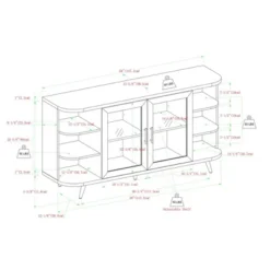 Mid-Century Modern Glass Double Door Curved Sideboard - Saracina Home 13 Mid-Century Modern Glass Double Door Curved Sideboard - Saracina Home -Saracina Home Sales Store GUEST 3bc9d676 3c02 4615 ba58 619cf80bbb8d