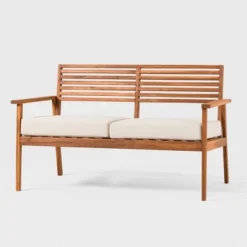 Saracina Home Mid-Century Modern Slatted Acacia Outdoor Bench -Saracina Home Sales Store GUEST 3cae66e5 3d94 49b5 a793 35599570fee6