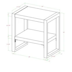 24" Loop Leg Urban Industrial Side Table Charcoal - Saracina Home -Saracina Home Sales Store GUEST 3f8f1d17 e90f 402e 8511 481375e2a0cc