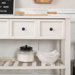 48" Farmhouse Solid Wood 2 Drawer Buffet White - Saracina Home -Saracina Home Sales Store GUEST 4072e9fb 834f 40c9 bb46 3cbe1815eaad