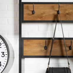 72" Urban Farmhouse Mixed Material Hall Tree - Saracina Home -Saracina Home Sales Store GUEST 413f92c3 0806 4495 b89f b8bd41a5b37e