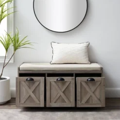 Farmhouse 40" 3 Drawer Storage Bench With Cushion - Saracina Home 13 Farmhouse 40" 3 Drawer Storage Bench With Cushion - Saracina Home -Saracina Home Sales Store GUEST 41dfbb10 4a84 4b44 8b87 b6d5d31a0ceb