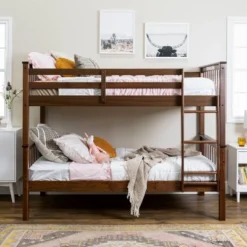 Twin Over Twin Transitional Cottage Solid Pine Bunk Bed Walnut - Saracina Home 11 Twin Over Twin Transitional Cottage Solid Pine Bunk Bed Walnut - Saracina Home -Saracina Home Sales Store GUEST 42926e28 3ddc 4c25 a548 ce7b84644a93