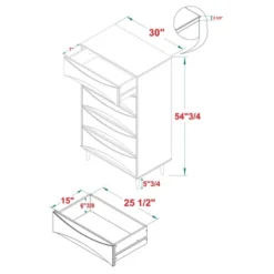 Mid-Century Modern Contoured 5 Drawer Chest Of Drawers - Saracina Home -Saracina Home Sales Store GUEST 43cc1e9a 5cd5 4151 938d 575cc286a256