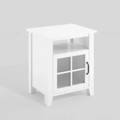 Transitional Classic Windowpane Storage Side Table - Saracina Home -Saracina Home Sales Store GUEST 4469cf83 cd93 4faf 9e56 10d6ff377ccb