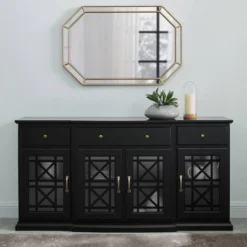 Selma Transitional 3 Tiered Ornate Fretwork Door Sideboard - Saracina Home -Saracina Home Sales Store GUEST 4519c326 0c14 46d5 9b96 b5972325bc64