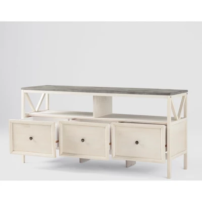 Farmhouse 3 Drawer Wood TV Stand For TVs Up To 65" - Saracina Home 13 Farmhouse 3 Drawer Wood TV Stand For TVs Up To 65" - Saracina Home - Image 13