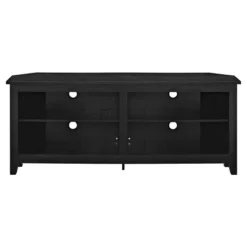 Transitional 4 Cubby Wood Open Storage Corner TV Stand For TVs Up To 65" - Saracina Home -Saracina Home Sales Store GUEST 4917b106 5e2a 40e4 8aa2 a4963e7e702d
