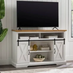 Transitional Sliding Barndoor Highboy TV Stand For TVs Up To 58" - Saracina Home 33 Transitional Sliding Barndoor Highboy TV Stand For TVs Up To 58" - Saracina Home -Saracina Home Sales Store GUEST 4c19d460 b0f1 4bd4 adae 7d662cd1c88d