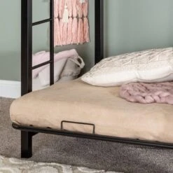 Twin Over Futon Analise Metal Bunk Bed Black - Saracina Home -Saracina Home Sales Store GUEST 4db845de 3eb4 4634 9541 19c0829da1dc